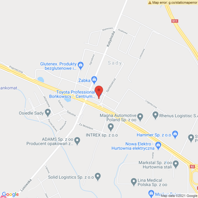 Lokalizacja Toyota Bońkowscy – Sady