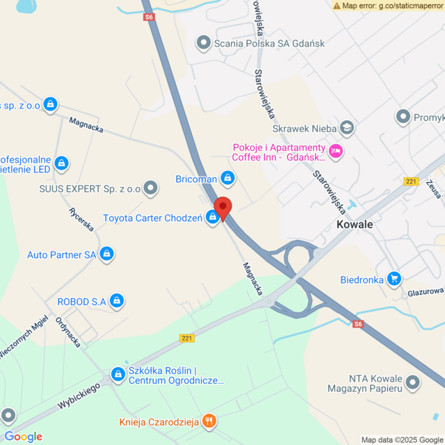 Lokalizacja Toyota Carter Chodzeń