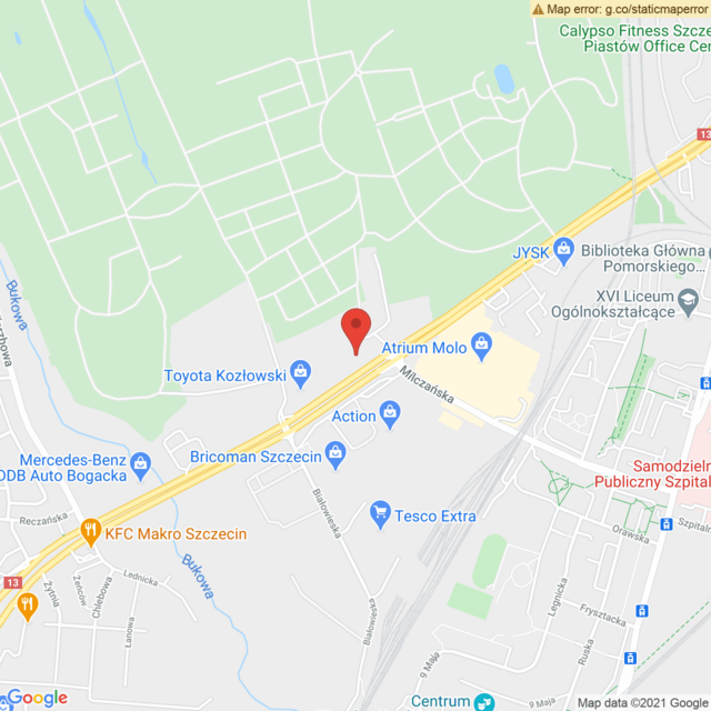 Lokalizacja Toyota Szczecin - Mieszka I