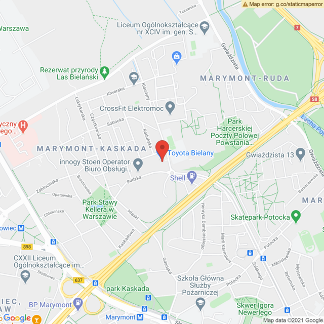 Lokalizacja Toyota Warszawa Bielany