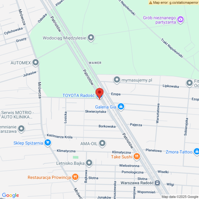Lokalizacja Lexus Warszawa Radość
