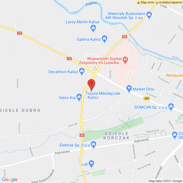 Lokalizacja Toyota Kalisz