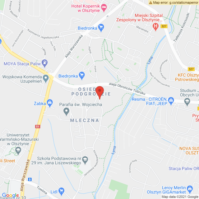 Lokalizacja Toyota Olsztyn